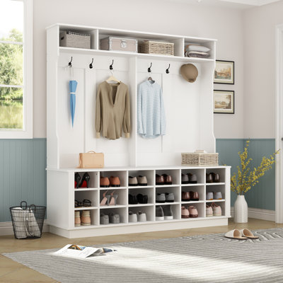 Antoinetta Hall Tree with Bench and Shoe Storage by Wade Logan
