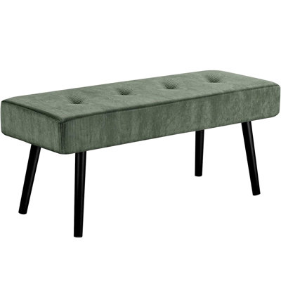 39.4" Corduroy Upholstered Bench by George Oliver
