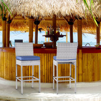 Outdoor 30" Patio Bar Stool with Cushion by Latitude Run