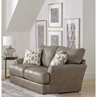 Ciriaca 68" Italian Leather Match Loveseat