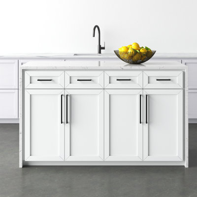 Andranique Kitchen Island with Engineered Marble Top by Wade Logan