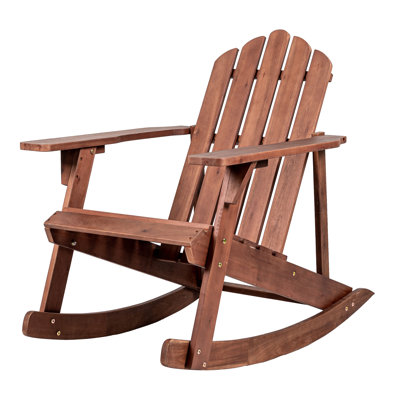Avemaria Solid Wood Rocking Adirondack Chair by Rosecliff Heights