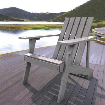 Avemaria Solid Wood Adirondack Chair by Rosecliff Heights