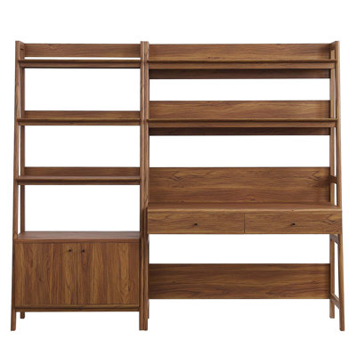 Modway Bixby 2-Piece Wood Office Desk and Bookshelf by Modway