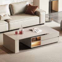Buckwell Extendable Coffee Table with Sensor LED Lights & Storage Drawers by Orren Ellis