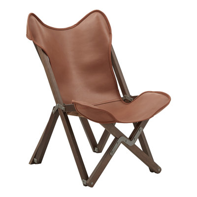 Kyjuan Genuine Top Grain Leather Tripolina Sling Chair by Corrigan Studio