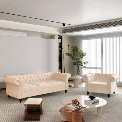 Eiven 2 Piece Velvet Living Room Set by House of Hampton