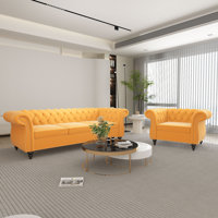 Eiven 2 Piece Velvet Living Room Set by House of Hampton
