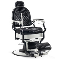Keniah 27.6" Wide Vintage Heavy Duty Salon Chair, Hydraulic Swivel Barber Chair