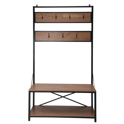 Iron Hall Tree with Bench and Shoe Storage by 17 Stories