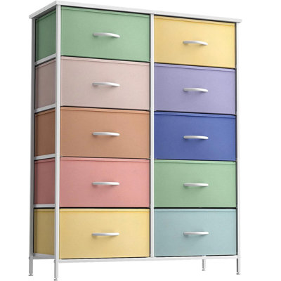 Sorbus 10 Drawers Dresser with Steel Frame and Fabric Bins by Sorbus