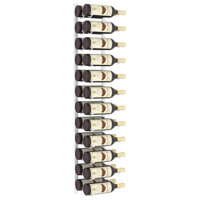 Demato Wall-mounted Wine Rack for 24 Bottles Black Iron by Prep & Savour