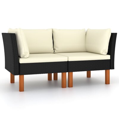 Christene 59" Wide Outdoor Patio Sectional with Cushions by Winston Porter