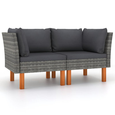 Christene 59" Wide Outdoor Patio Sectional with Cushions by Winston Porter