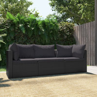Soussi 66" Wide Outdoor Patio Sofa with Cushions