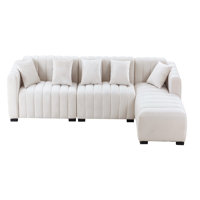 34.6" Wide Velvet Modular Corner Sectional by Everly Quinn