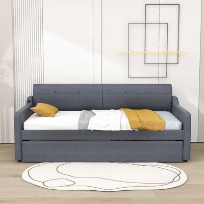 Jamorion Upholstered Daybed with Trundle by Winston Porter