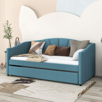 Leonidis Upholstered Daybed with Trundle by Ebern Designs