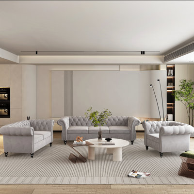 3 Piece Living Room Set by House of Hampton
