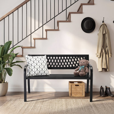 47 in. Iron Outdoor Bench by Lark Manor