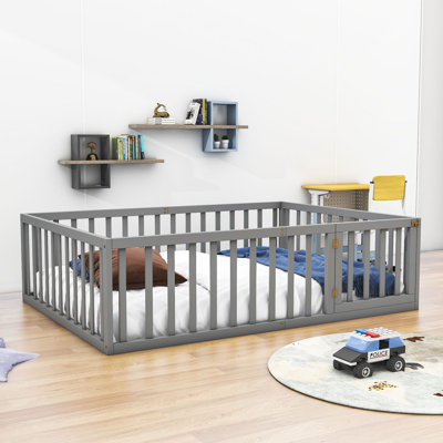 Hendrelino Wooden Daybed Frame with Guardrail by Harriet Bee