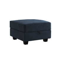 Ebern Designs Square Ottoman Module For Modular Sofa Blue by Ebern Designs