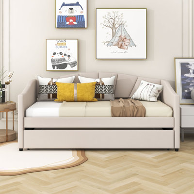 Mansueta Twin Size Upholstered Daybed with Trundle