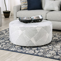 Middleburg 37.5" Wide Round Cocktail Ottoman by The Twillery Co.