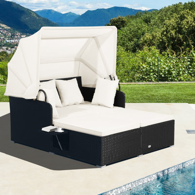 Ardelis Outdoor Chaise Lounge with cushions