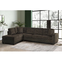 Mulrey 109.5" Modern & Contemporary Microfiber 2-Piece Sectional Sofa with Flexible Reversible Chaise Configuration, Premium High-Density Foam over Po by Latitude Run