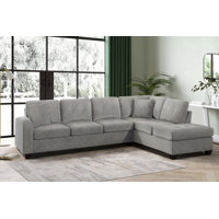 Mulrey 109.5" Modern & Contemporary Microfiber 2-Piece Sectional Sofa with Flexible Reversible Chaise Configuration, Premium High-Density Foam over Po by Latitude Run