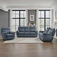 Britain 3-Piece Microfiber Manual Reclining Living Room Set by Latitude Run