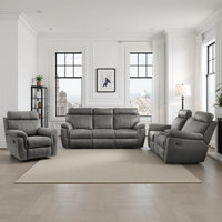 Britain 3-Piece Microfiber Manual Reclining Living Room Set by Latitude Run