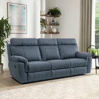 Britain 84.5" Microfiber Manual Reclining Sofa by Latitude Run