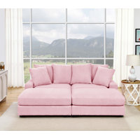Arzuaga 89" Wide Reversible Modular Corner Sectional with Ottoman by Wade Logan