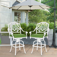 45.8" Patio Bar Stool with Cushion by Astoria Grand
