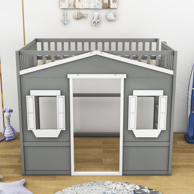 Ascutney Full Size House Loft Bed with Windows by Harper Orchard by Harper Orchard