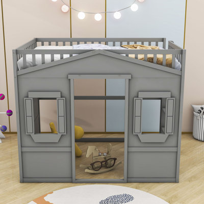 Ascutney Full Size House Loft Bed with Windows by Harper Orchard by Harper Orchard