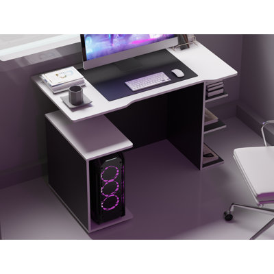 Jahya L-Shape Desk with Built in Outlets by Latitude Run