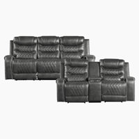 Denby 2-Piece Polished Microfiber Manual Reclining Living Room Set by Red Barrel Studio