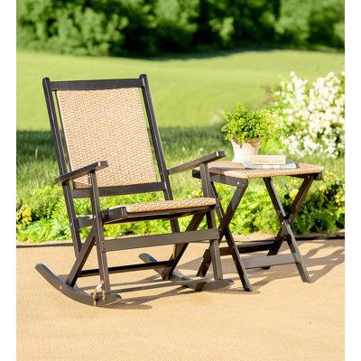 Carberg Outdoor Rocking Solid Wood Chair with Cushions by Latitude Run