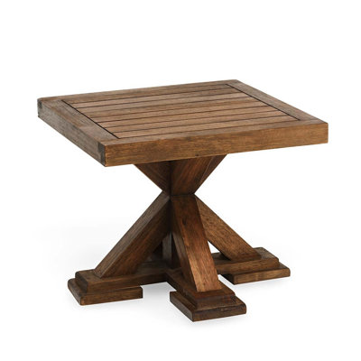Aqdal Claremont Wooden Indoor/Outdoor Side Table by Millwood Pines
