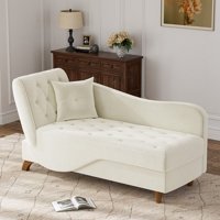 Acotas Velvet Upholstered Chaise Lounge by Mercer41