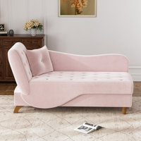 Acotas Velvet Upholstered Chaise Lounge by Mercer41