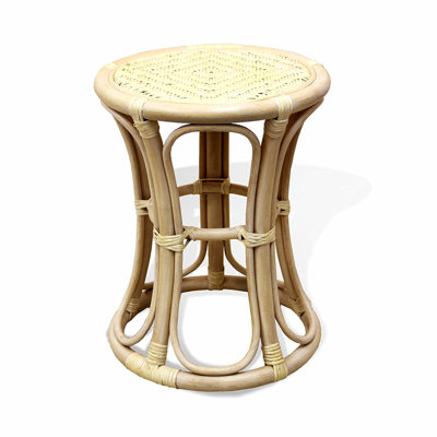 Romel Rattan Accent Stool by Bay Isle Home