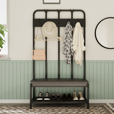 Aubie Hall Tree with Bench and Shoe Storage by Wade Logan