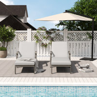62.2" Long Reclining Single Chaise with Cushions