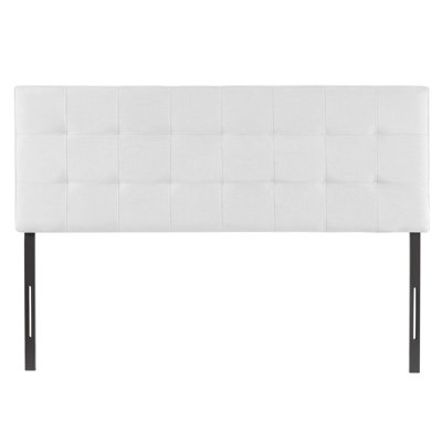 Keymond Classic Tufted Adjustable Upholstered Full Size Headboard in Linen Fabric, Metal Legs by Latitude Run