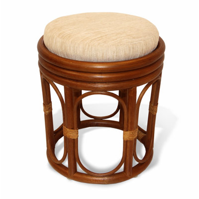 Adero Rattan Vanity Stool by Bayou Breeze