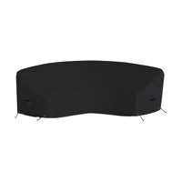 High Density Waterproof Curved Sectional Sofa Cover, Outdoor UV Resistant Patio Couch Cover by Arlmont & Co.